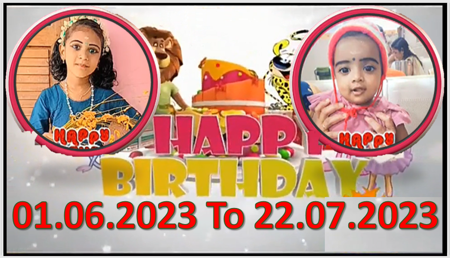 Kochu TV Birthday Wishes 01.06.2023 To 22.07.2023 | ജന്മദിനാശംസകൾ | Malayalam | TPC