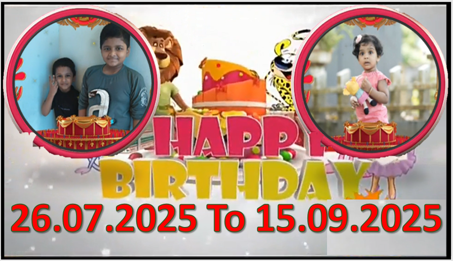 Kochu TV Birthday Wishes 26.07.2025 To 15.09.2025 | ജന്മദിനാശംസകൾ | Malayalam | TPC